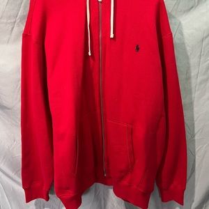 Red Polo Hooded Track Suit. Like new condition.